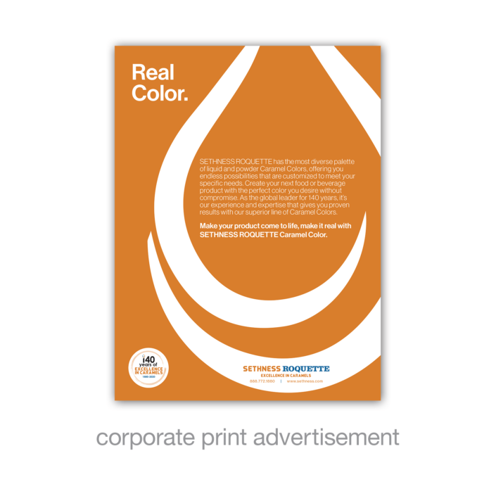 corporate print advertisement