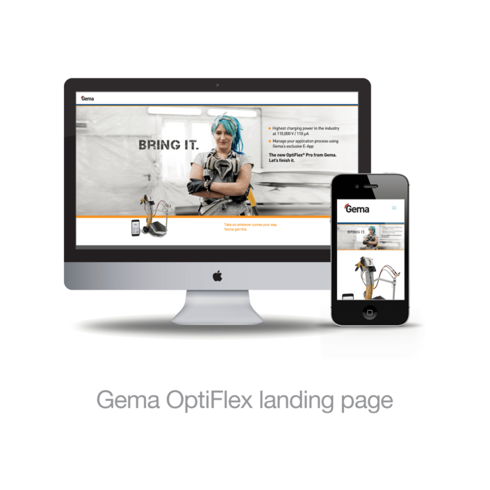 Gema OptiFlex landing page