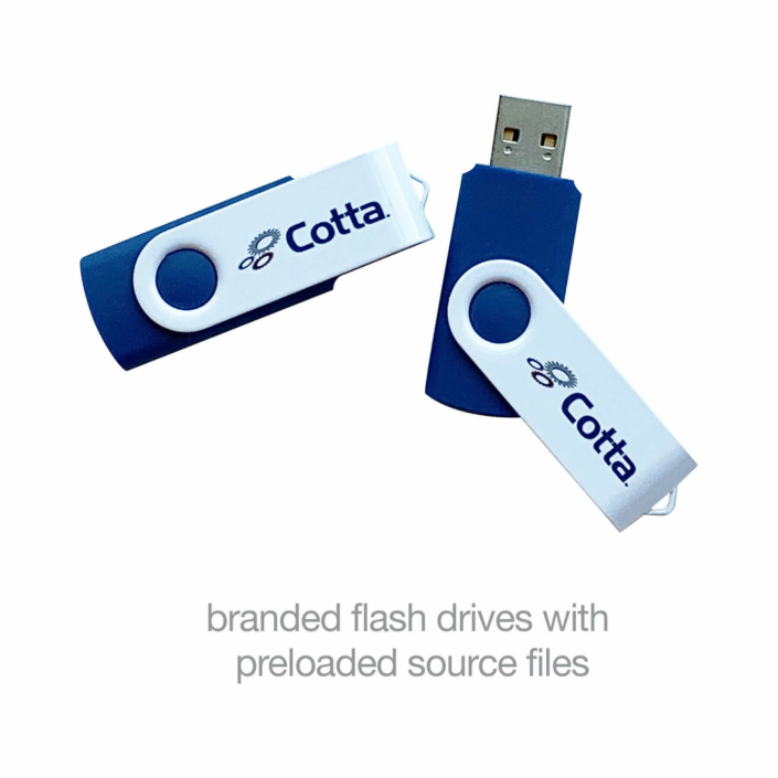 branded flash drives with preloaded source files