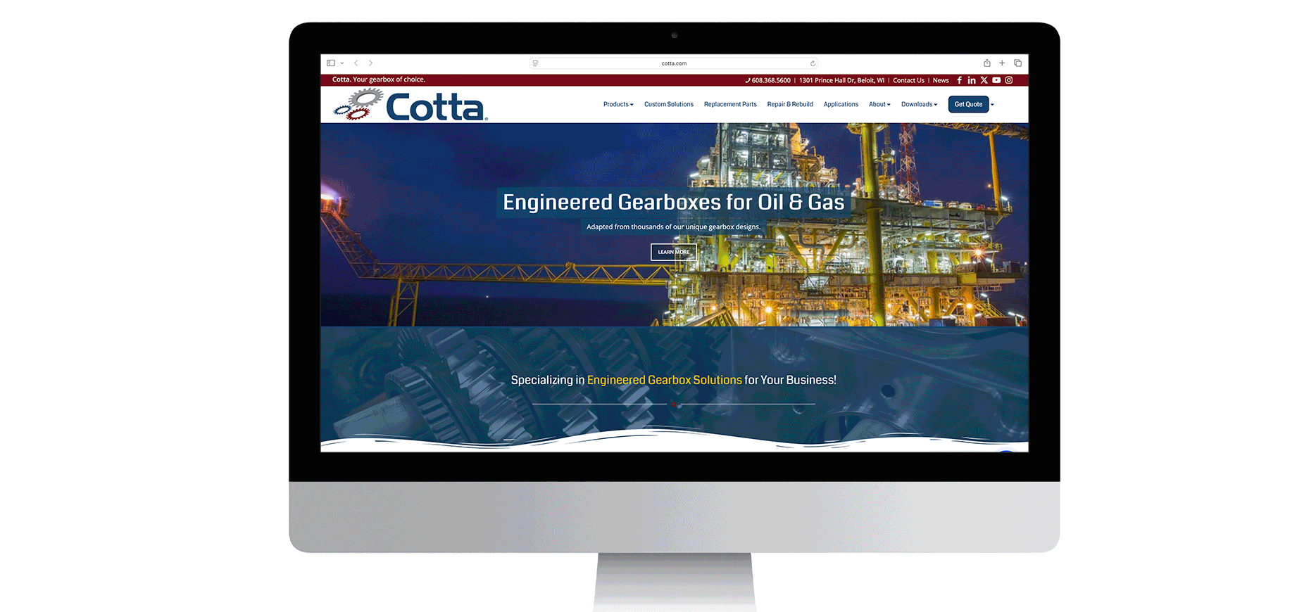 Cotta-Website Cotta high precision gearboxes website