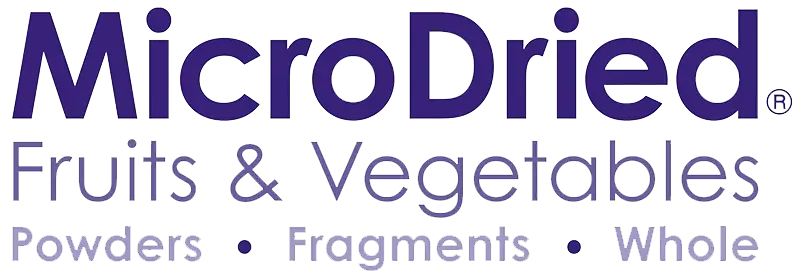 MicroDried Fruits & Vegetables logo powders, fragments, whole